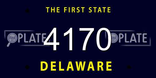 4170 Delaware License Plate