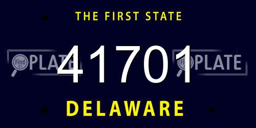 41701 Delaware License Plate