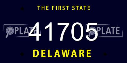 41705 Delaware License Plate
