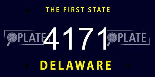 4171 Delaware License Plate