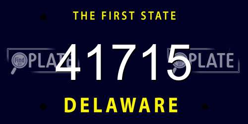 41715 Delaware License Plate