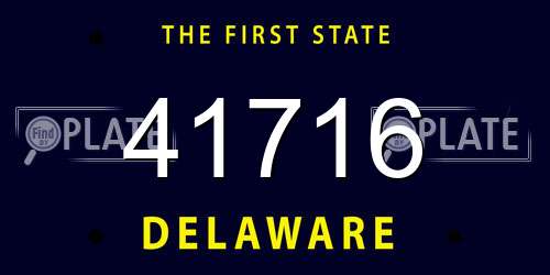 41716 Delaware License Plate
