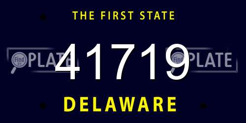 41719 Delaware License Plate