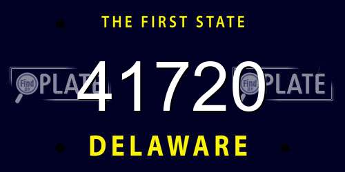 41720 Delaware License Plate