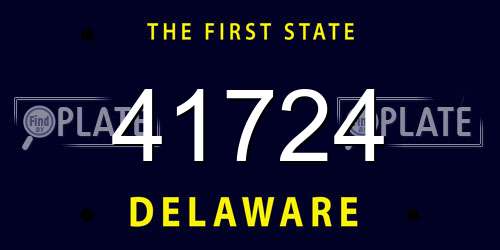 41724 Delaware License Plate
