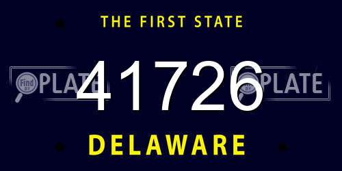 41726 Delaware License Plate
