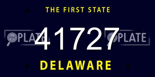 41727 Delaware License Plate