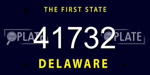 41732 Delaware License Plate