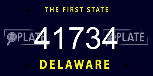 41734 Delaware License Plate
