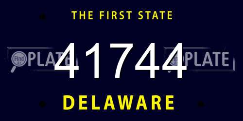 41744 Delaware License Plate