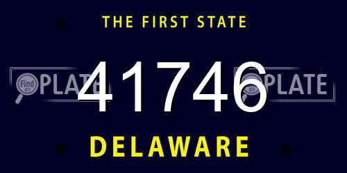 41746 Delaware License Plate