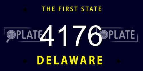 4176 Delaware License Plate