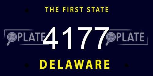 4177 Delaware License Plate