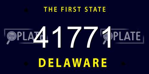 41771 Delaware License Plate