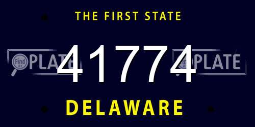 41774 Delaware License Plate