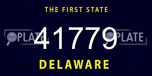 41779 Delaware License Plate