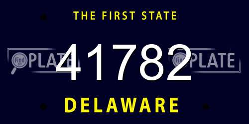 41782 Delaware License Plate