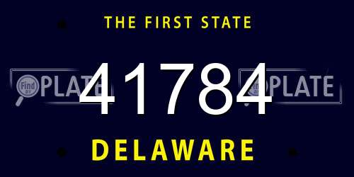 41784 Delaware License Plate