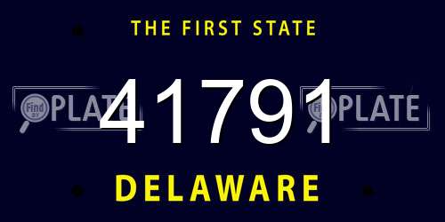 41791 Delaware License Plate