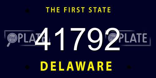 41792 Delaware License Plate