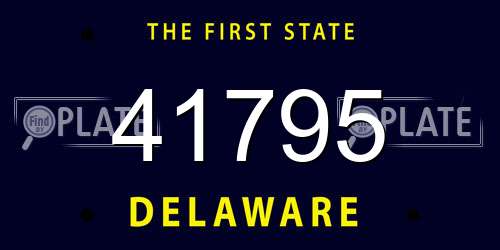 41795 Delaware License Plate