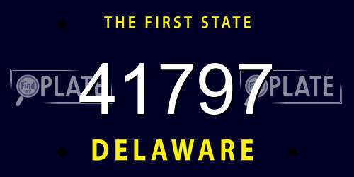 41797 Delaware License Plate