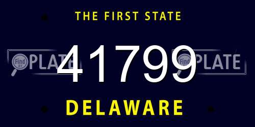 41799 Delaware License Plate