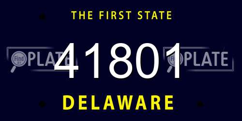 41801 Delaware License Plate