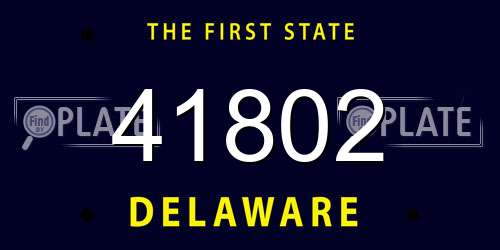41802 Delaware License Plate