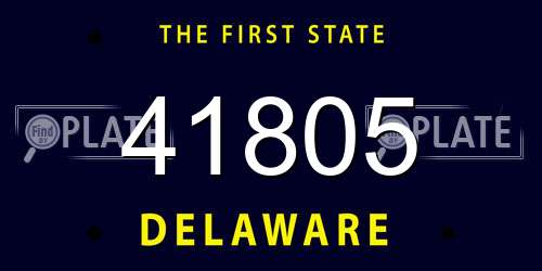 41805 Delaware License Plate