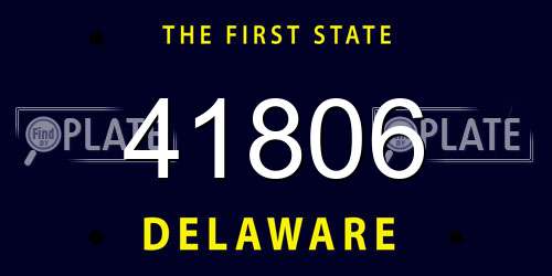 41806 Delaware License Plate