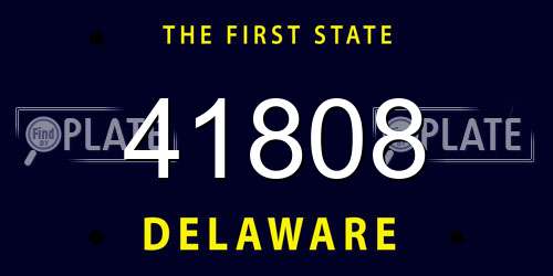 41808 Delaware License Plate