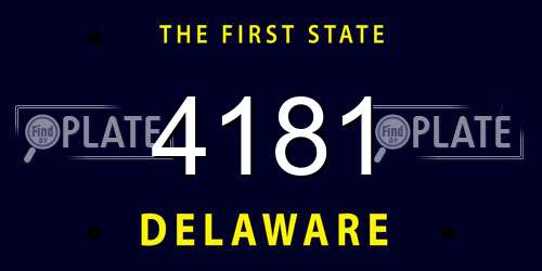 4181 Delaware License Plate