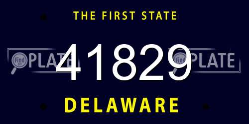 41829 Delaware License Plate