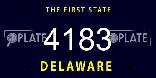 4183 Delaware License Plate