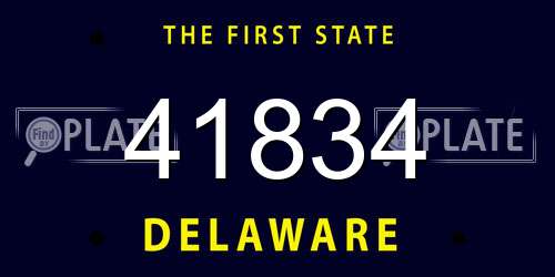 41834 Delaware License Plate