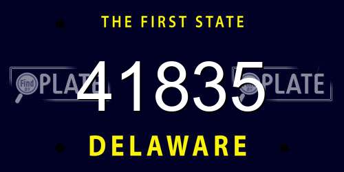 41835 Delaware License Plate