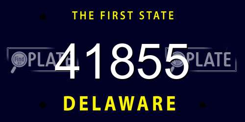 41855 Delaware License Plate