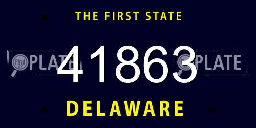 41863 Delaware License Plate