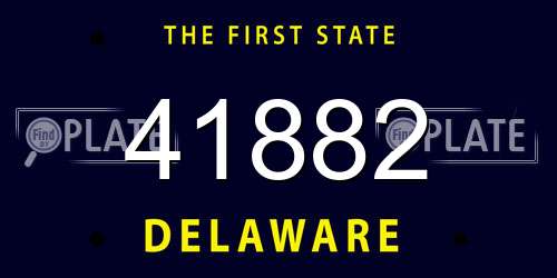 41882 Delaware License Plate