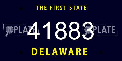 41883 Delaware License Plate