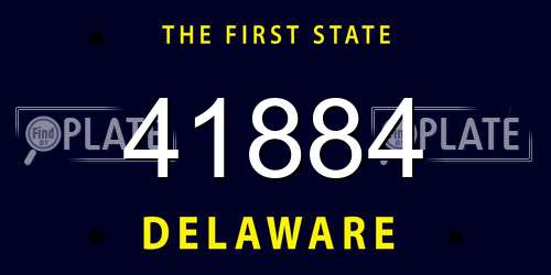 41884 Delaware License Plate