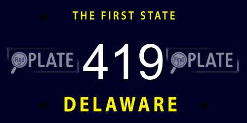 419 Delaware License Plate