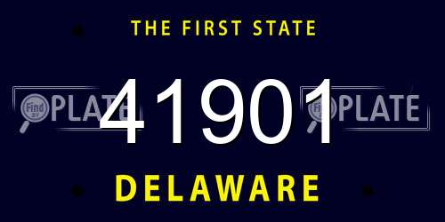 41901 Delaware License Plate