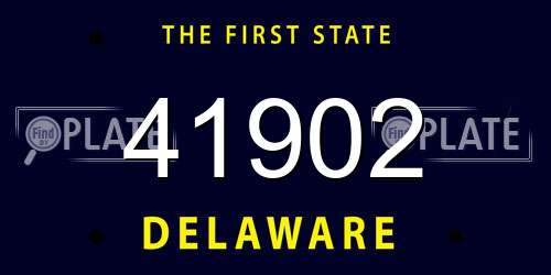 41902 Delaware License Plate