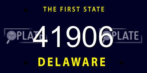 41906 Delaware License Plate