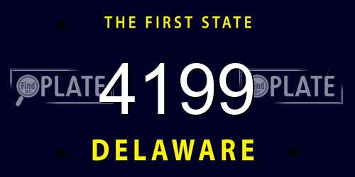 4199 Delaware License Plate