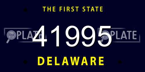 41995 Delaware License Plate