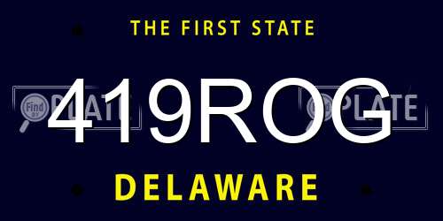 419ROG Delaware License Plate