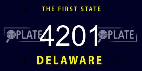 4201 Delaware License Plate